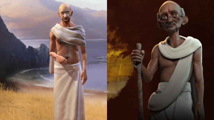 These are not the same guy, and it's not because of the detail on the background